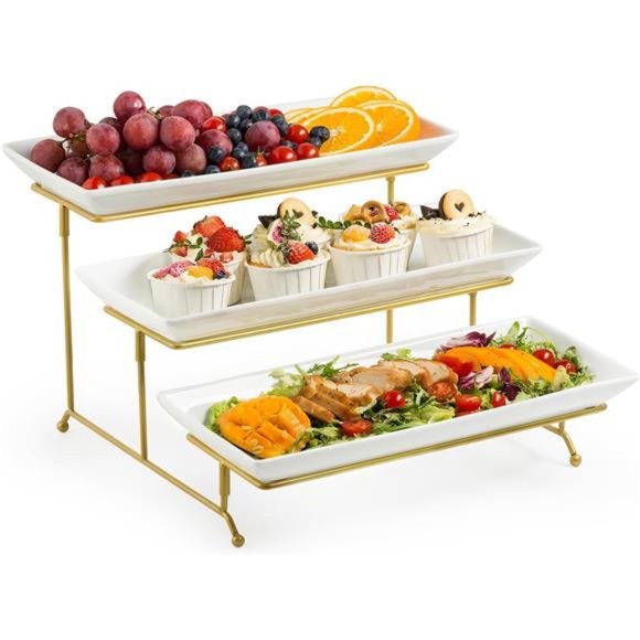 Large Tier Serving Stand Tiered Serving Trays Collapsible Rack